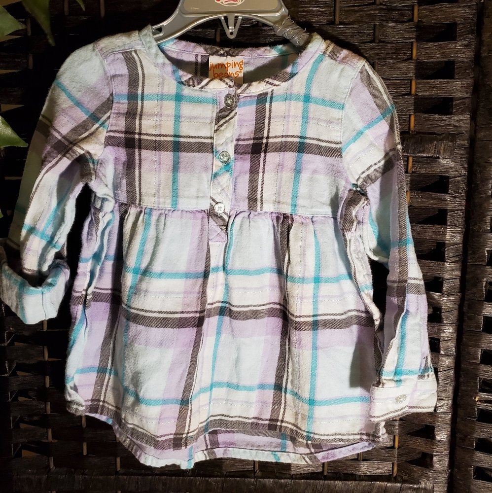 🍀5/15🍀 Jumping beans plaid shirt h